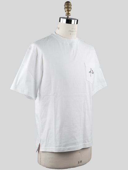 Белая хлопковая футболка Kiton