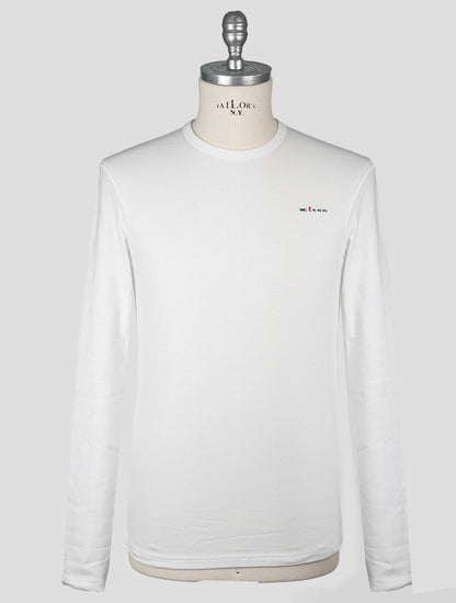 Kiton White Cotton Ea T-Shirt Sous-vêtements à manches longues