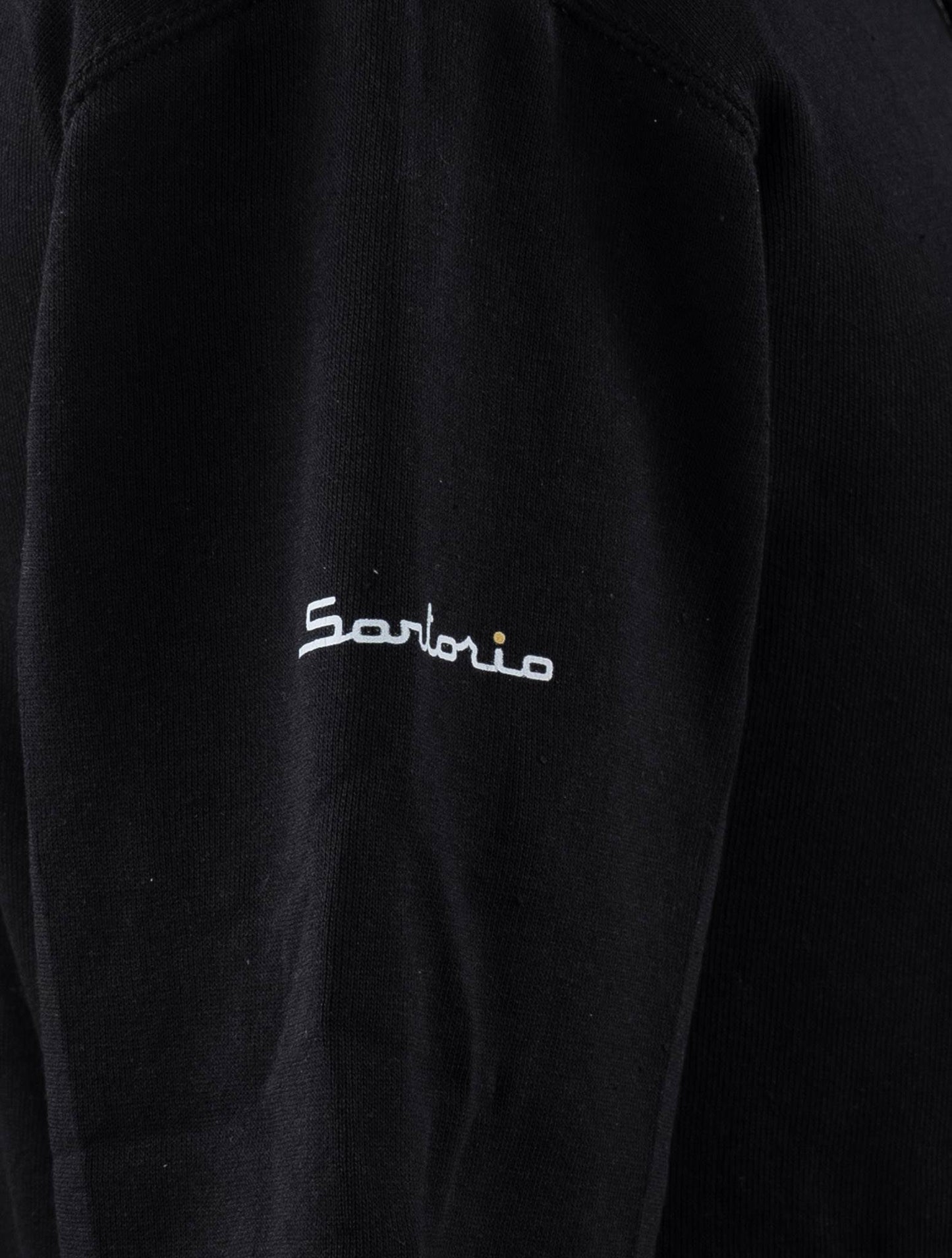 Sartorio Napoli 블랙 코튼 스웨터 스페셜 에디션