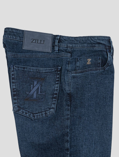 Zilli Blue Cotton Ea Jeans