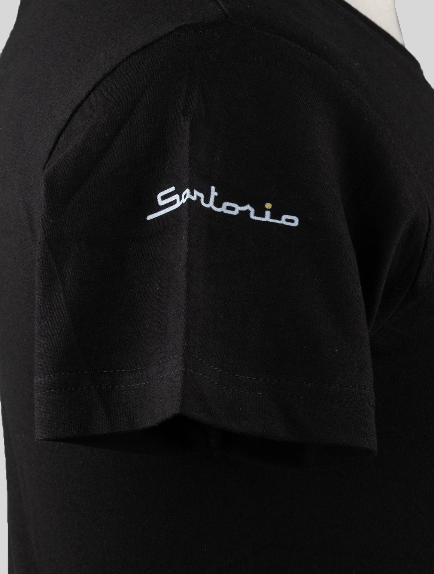 Sartorio Napoli Schwarzes Baumwoll-T-Shirt Special Edition