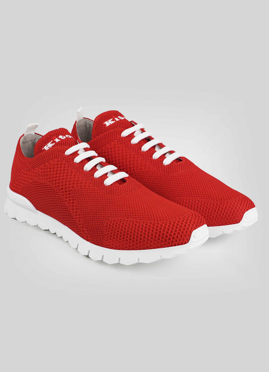 Kiton Red Cotton Ea Sneakers