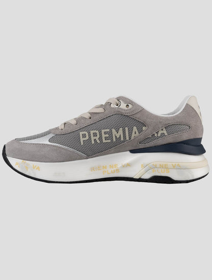 Premiata Gray Leather Suede Pa Sneakers