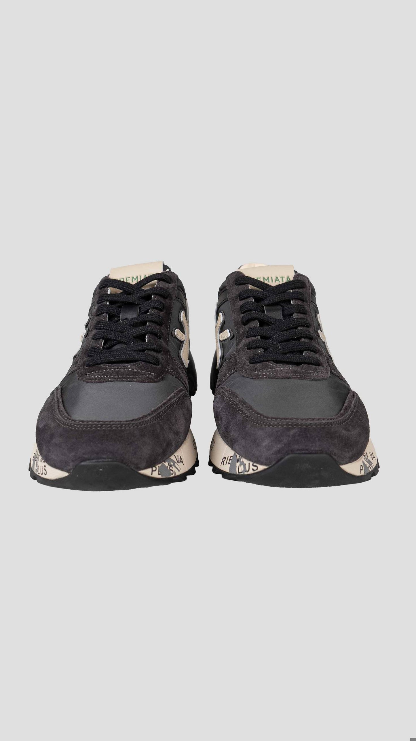 Premiata Gray Pa Leather Suede Pu Sneakers