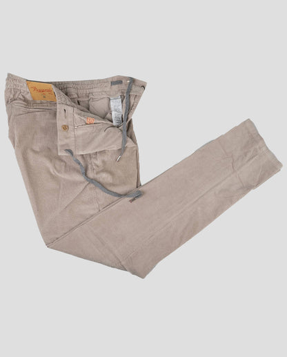 Pantalones de terciopelo de algodón en beige de Marco Pescarolo