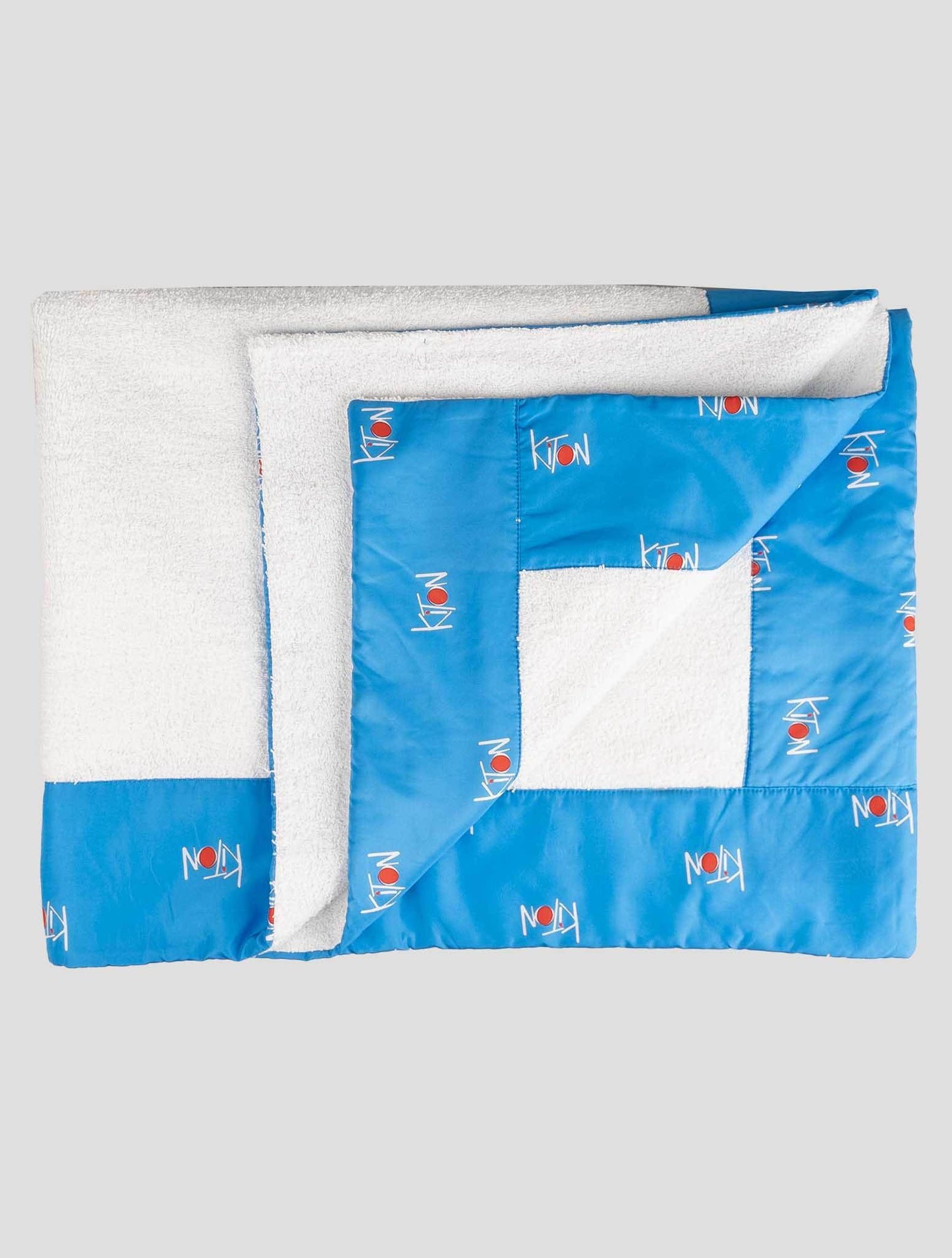 Kiton White Light Blue Cotton Pl Beach Håndklæder