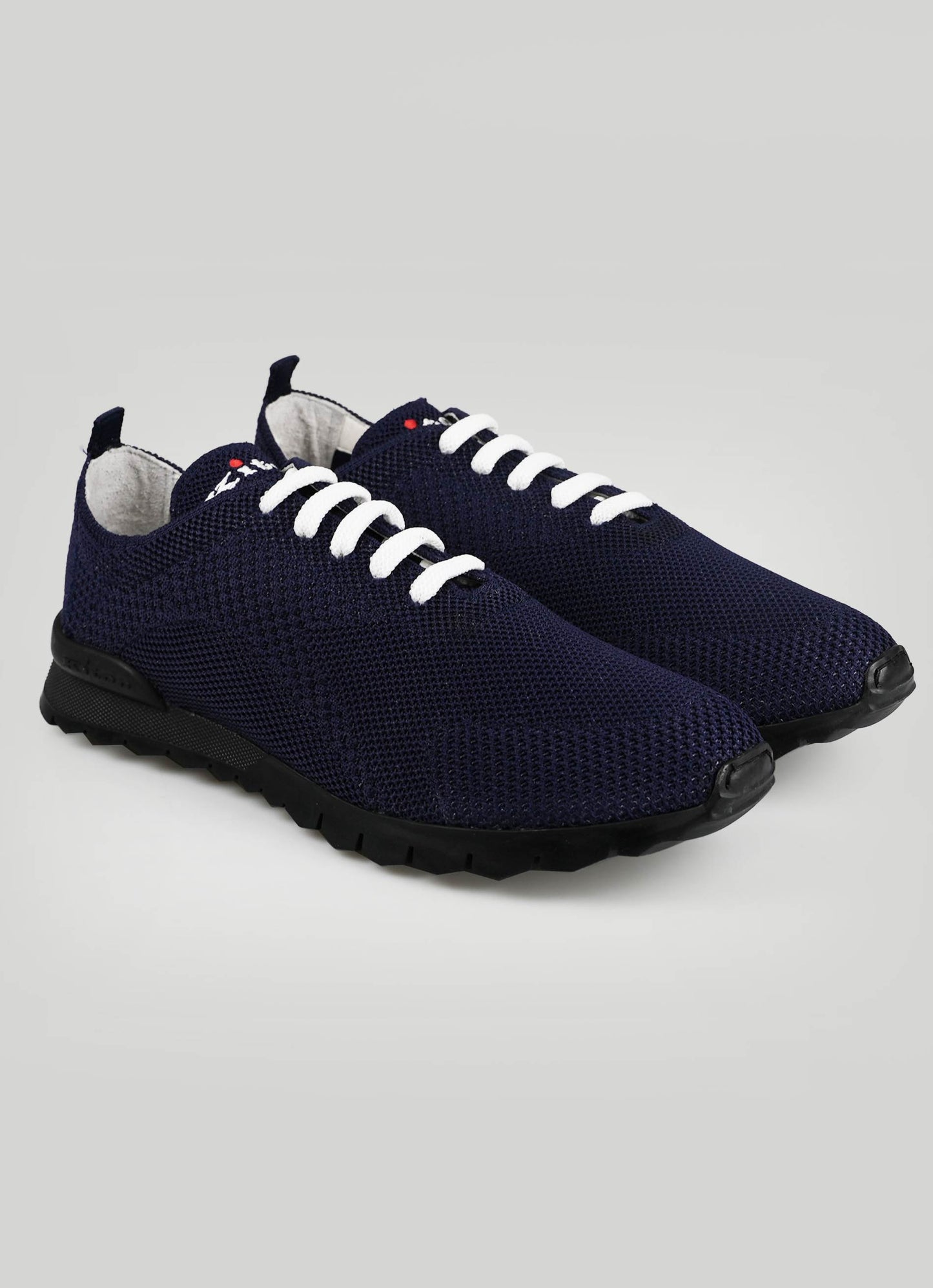 Kiton Blue Navy Katoen Ea Sneakers