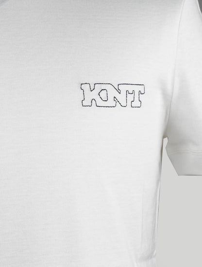 KNT Kiton Vit T-shirt i bomull