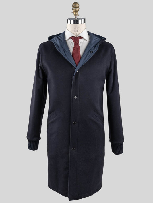 Kiton Blue Navy Vicuna Reverse Coat