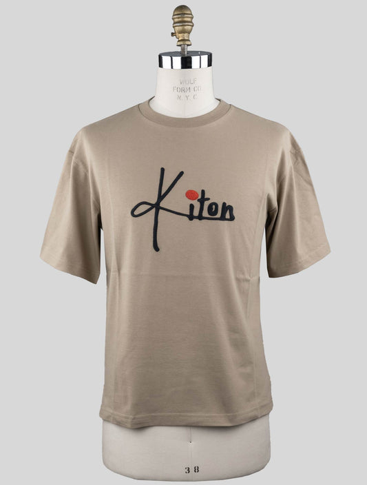 Kiton T-Shirt aus Beige Baumwolle