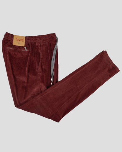 Marco Pescarolo Burgundy Cotton Ea Velvet Pants