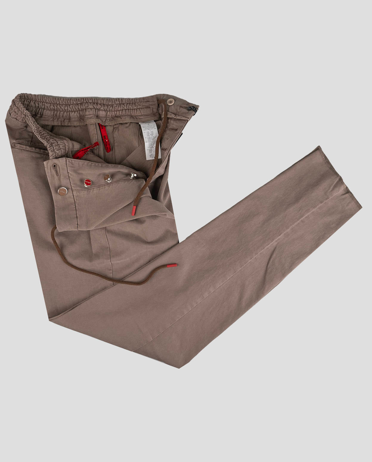 Kiton Taupe Lyocell Cotton Ea Pants