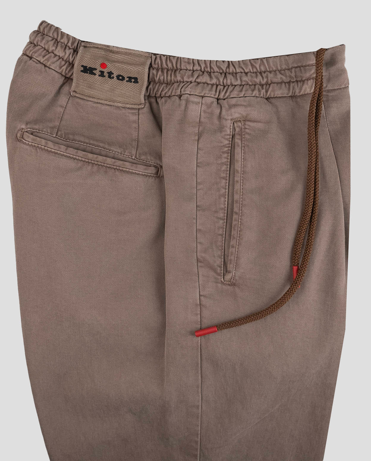 Kiton Taupe Lyocell Algodón Ea Pantalones