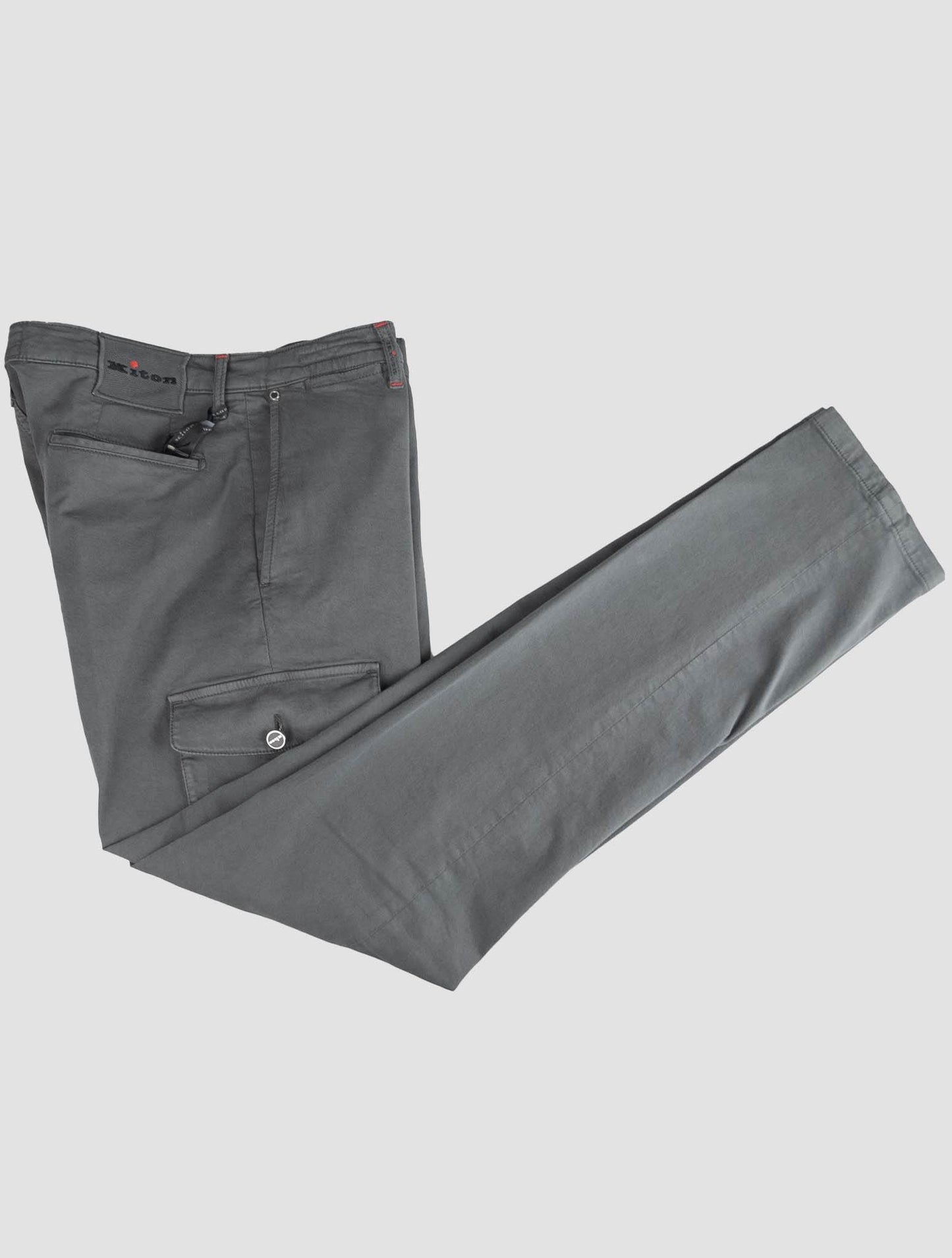 Pantalones cargo Ea de algodón gris de Kiton
