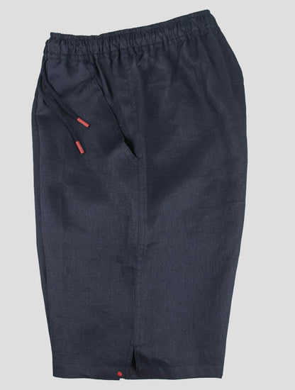 Kiton Blue Navy Linen Short Pants