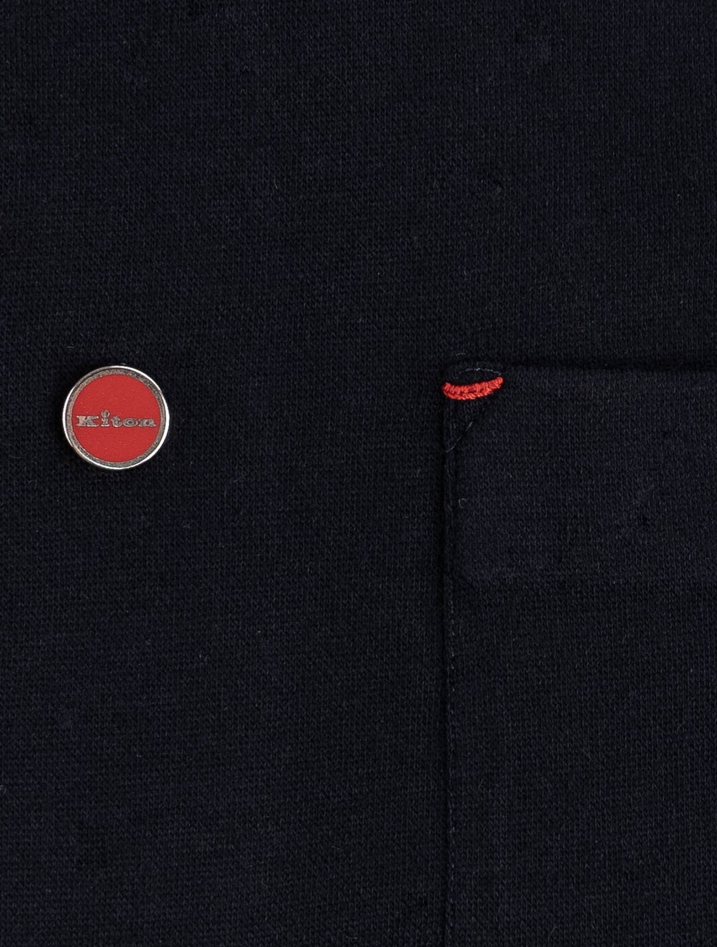 Kiton Mörkblå Bomull Kashmirskjorta