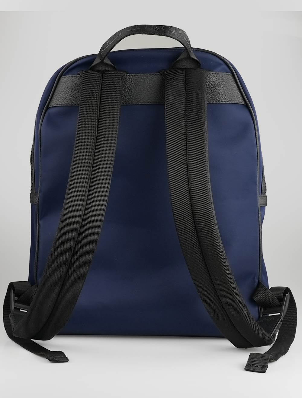حقيبة ظهر جلد قطنية زرقاء من Kiton