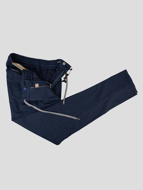 Marco Pescarolo Dark Blue Cotton Silk Ea Pants