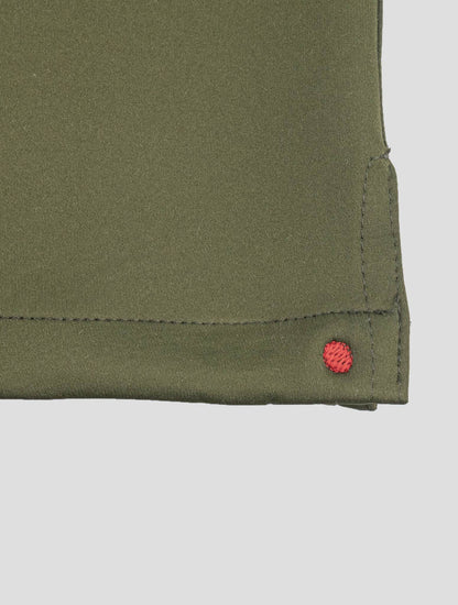 Kiton Green Pl Cotton Pa Ea Short Pants Neoprene Fabric