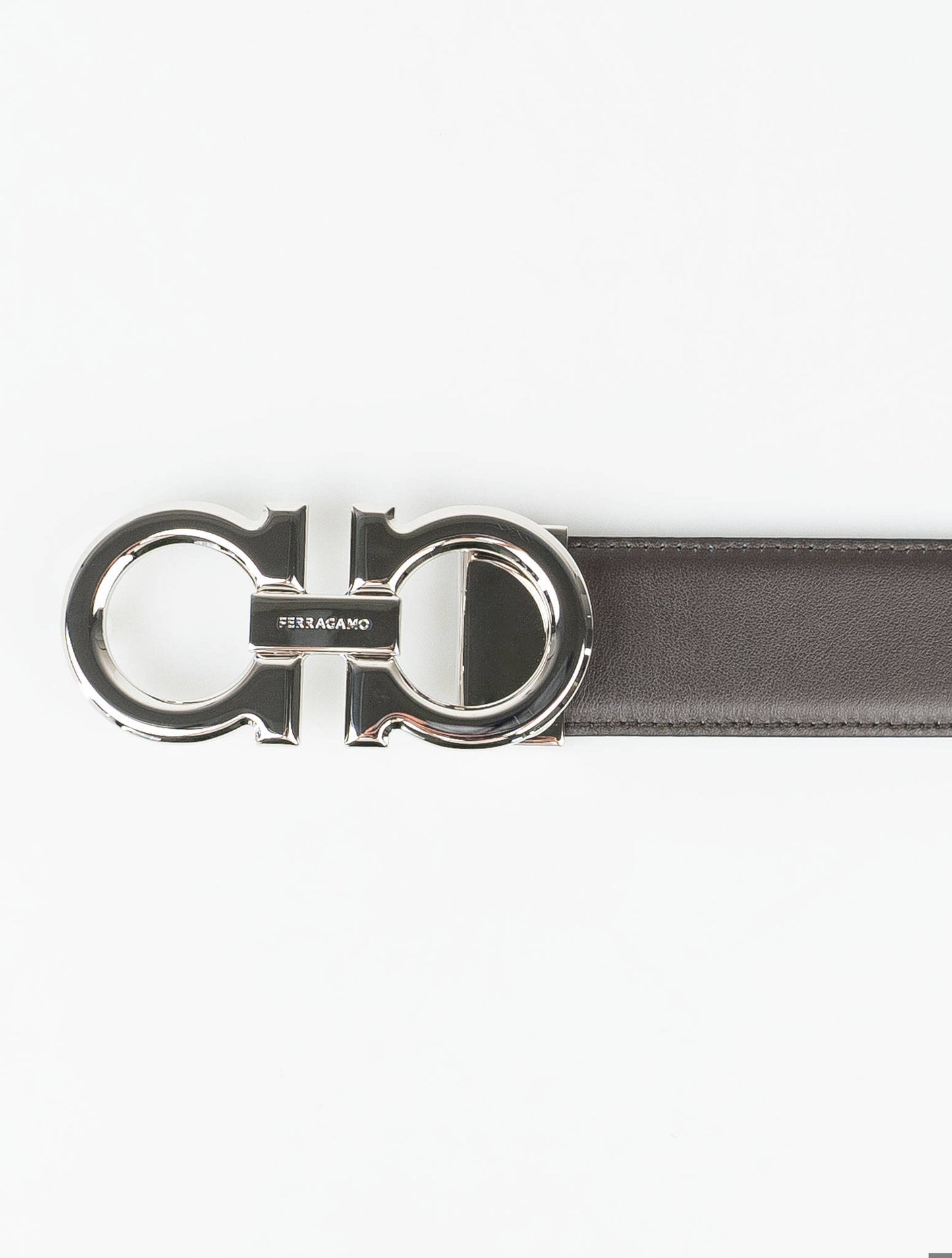 Ferragamo Black Leather Belt