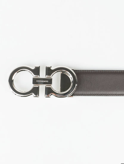 Ferragamo Black Leather Belt