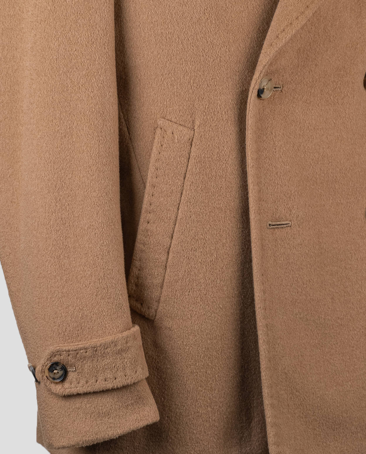 Isaia Brown Cashmere Coat