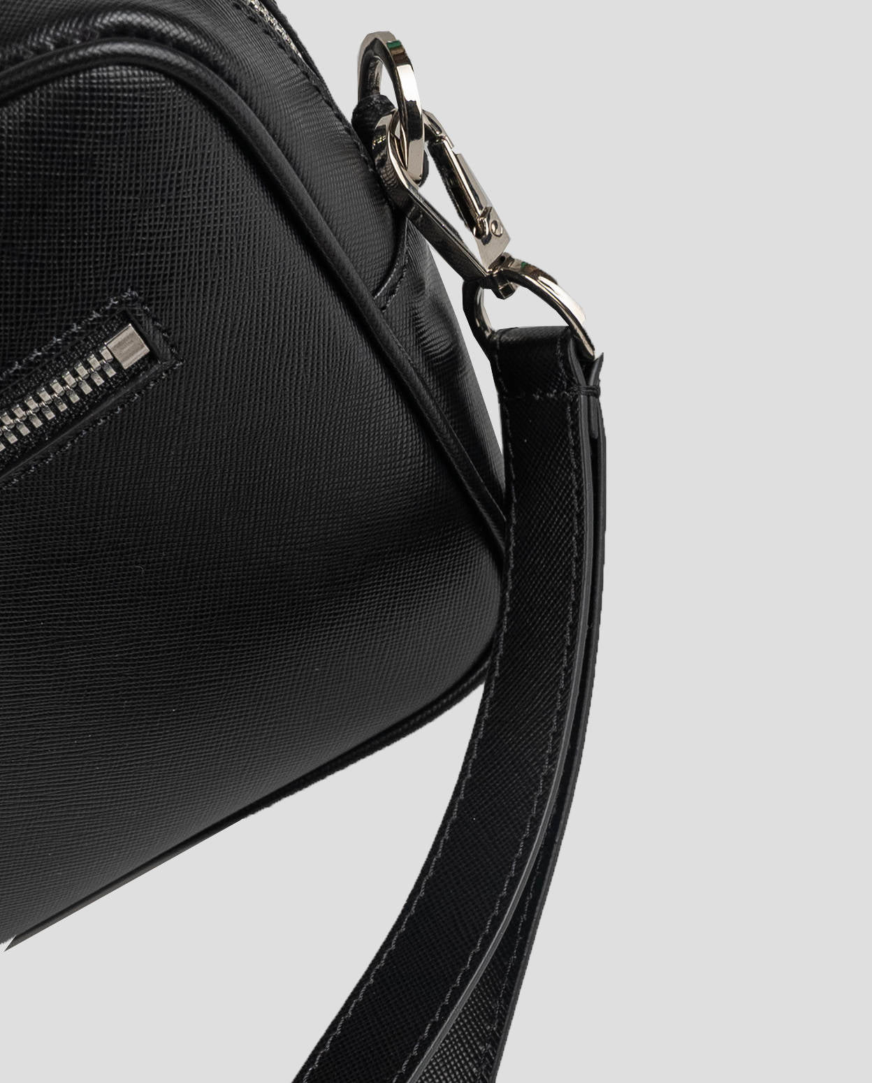 Kiton Black Leather Pochette