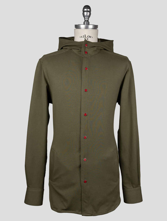 Chemise Ea en coton vert Kiton Mariano