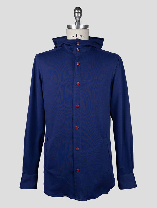 Kiton Dark Blue Cotton Ea Shirt Mariano