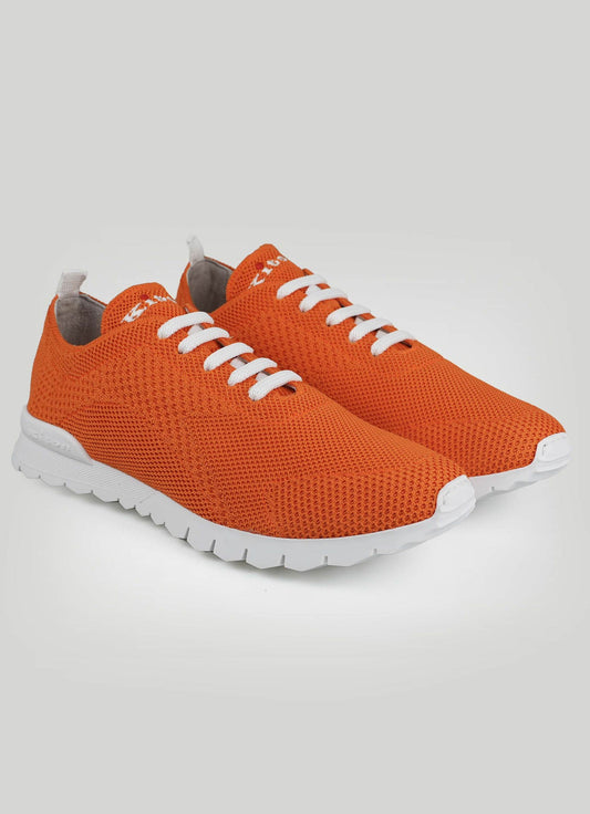 أحذية رياضية قطنية برتقالية من Kiton