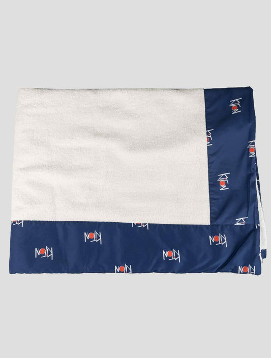Kiton White Blue Cotton Pl Beach Towels