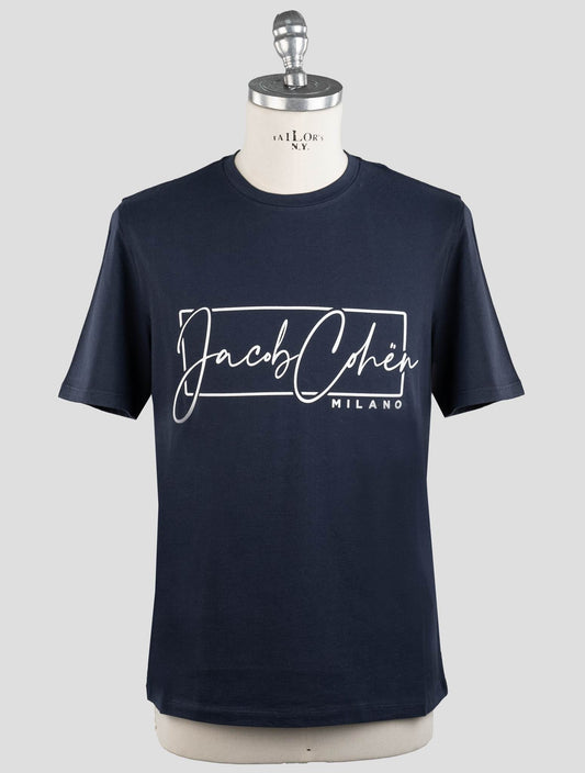 Jacob Cohen Blå bomuld T-shirt