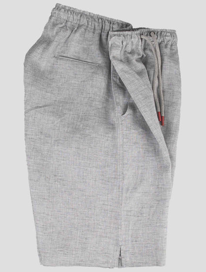 Pantalones cortos de lino grises de Kiton