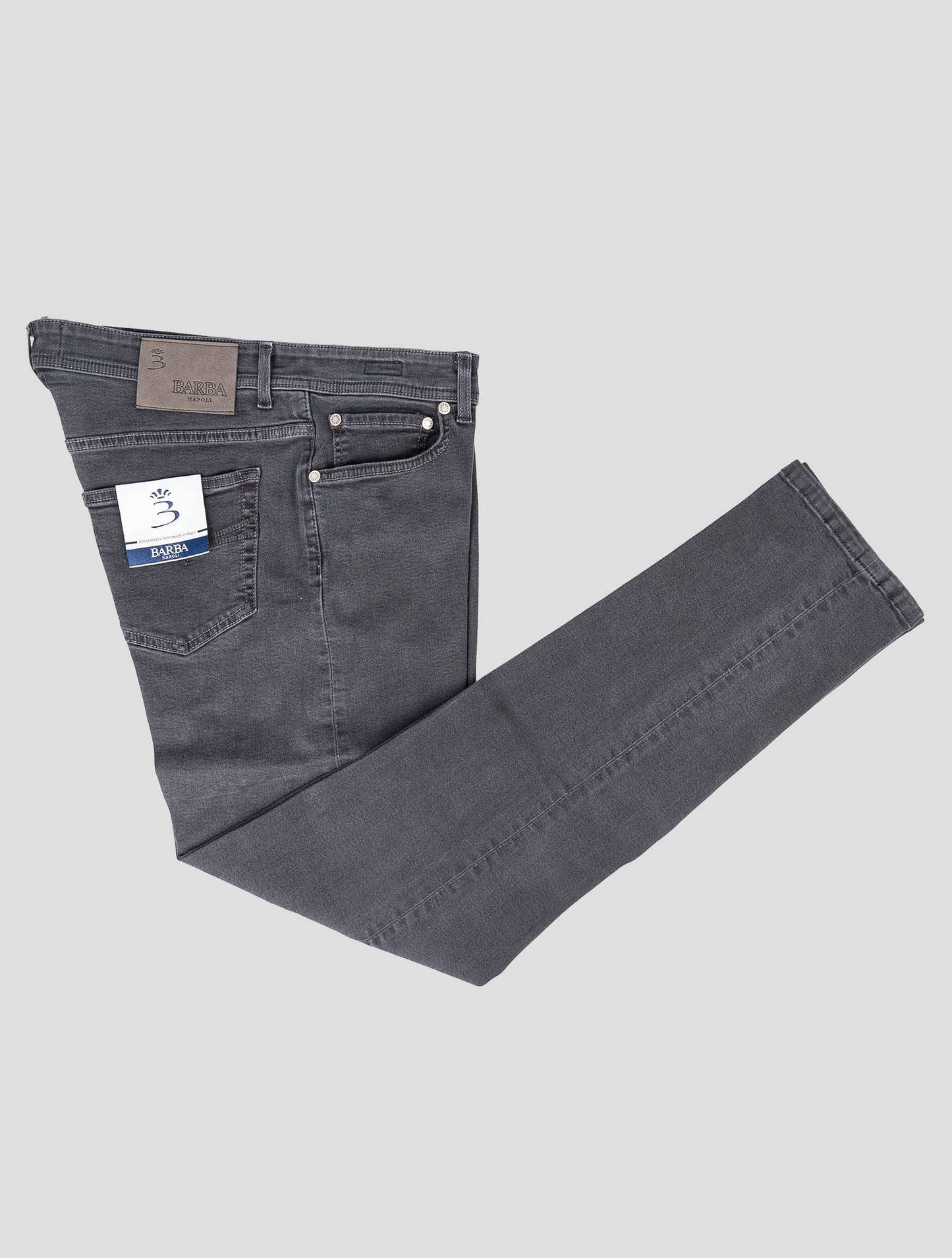 Barba Napoli Dark Gray Cotton EA Jeans