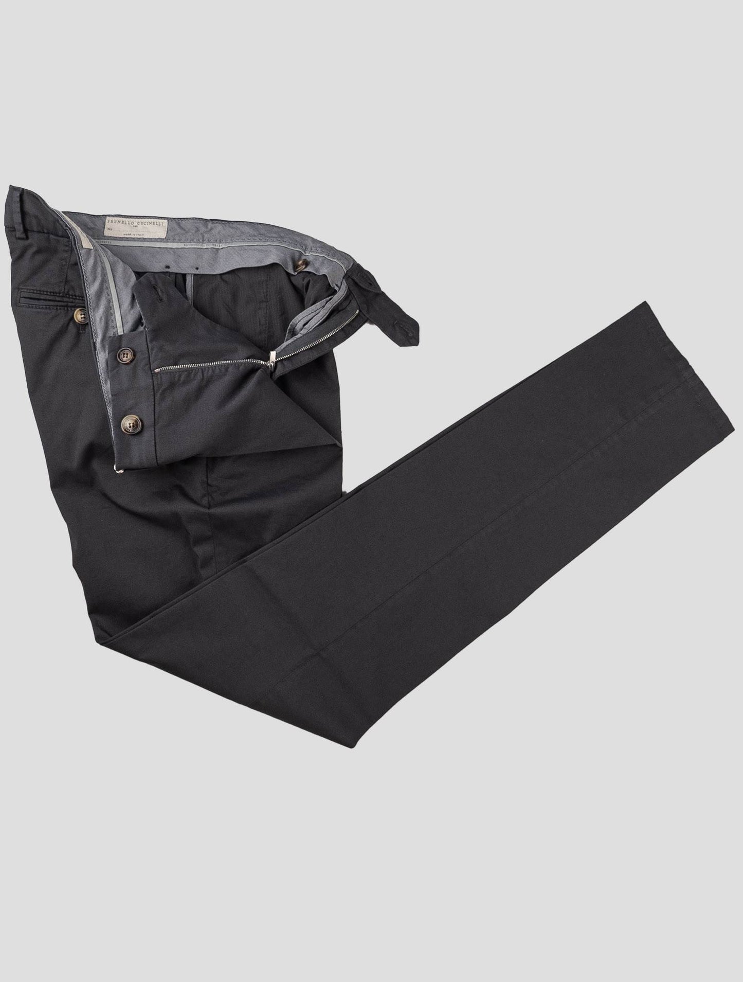 Brunello cucinelli tmavě šedé bavlněné ea kalhoty
