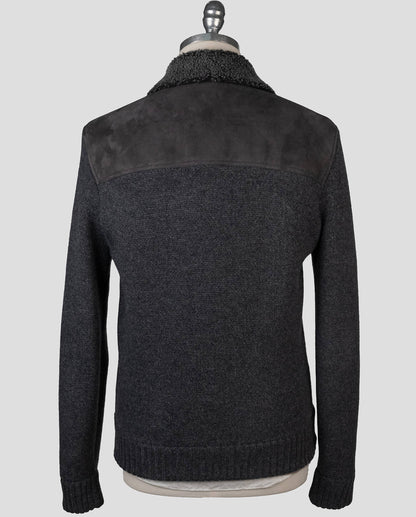 Cesare Attolini Manteau en peau de mouton en laine et cachemire gris