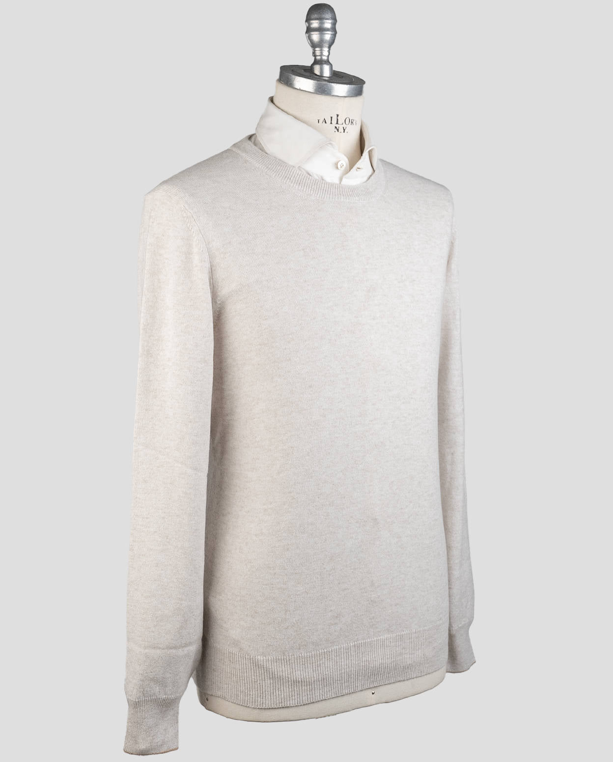 Brunello Cucinelli Beige Cashmere Sweater Crewneck