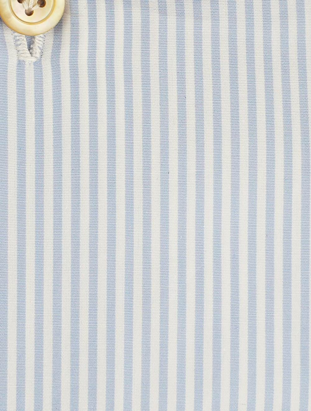 Kiton hvit lysblå bomullsskjorte