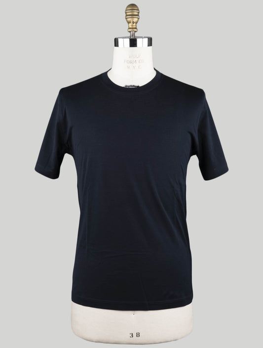Kiton Navy Blue Cotton T-Shirt