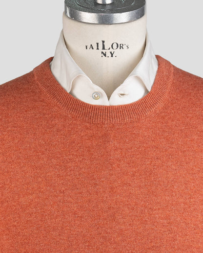 Brunello Cucinelli Orange Kaschmir Pullover Crewneck