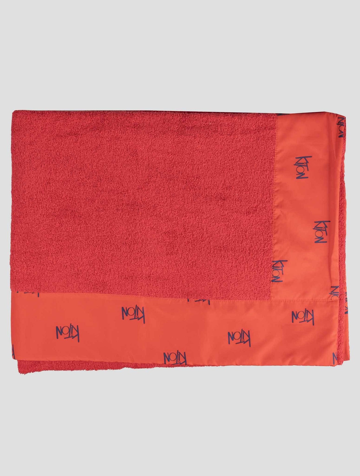 Kiton Red Cotton Pl Beach Towels