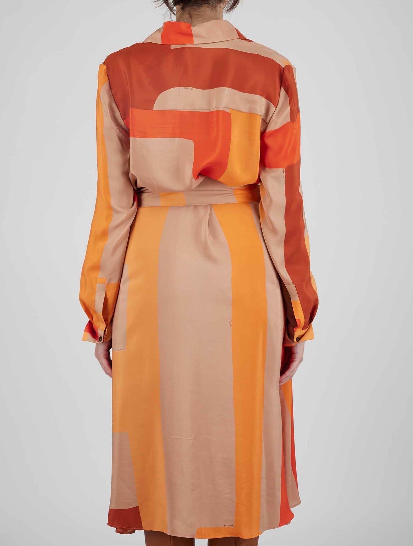 Kiton Multicolor Silk Dress