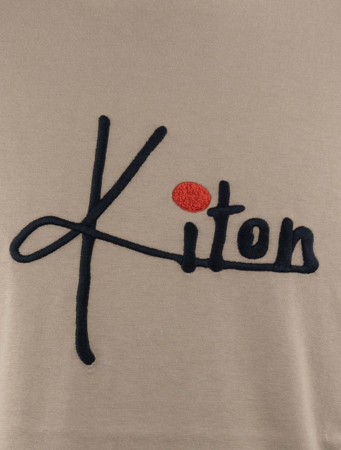 Kiton 베이지 코튼 티셔츠