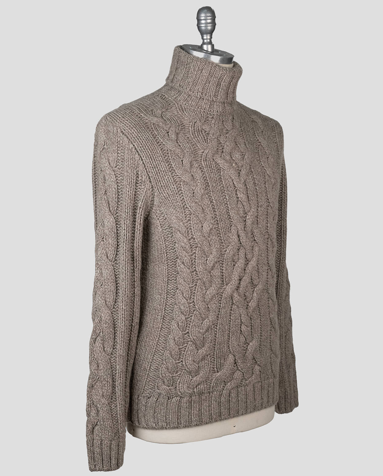 Isaia Beige Kaschmir pullover Roll kragen pullover