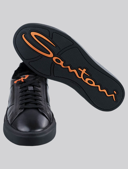 أحذية رياضية من جلد الغنم الأسود من سانتوني