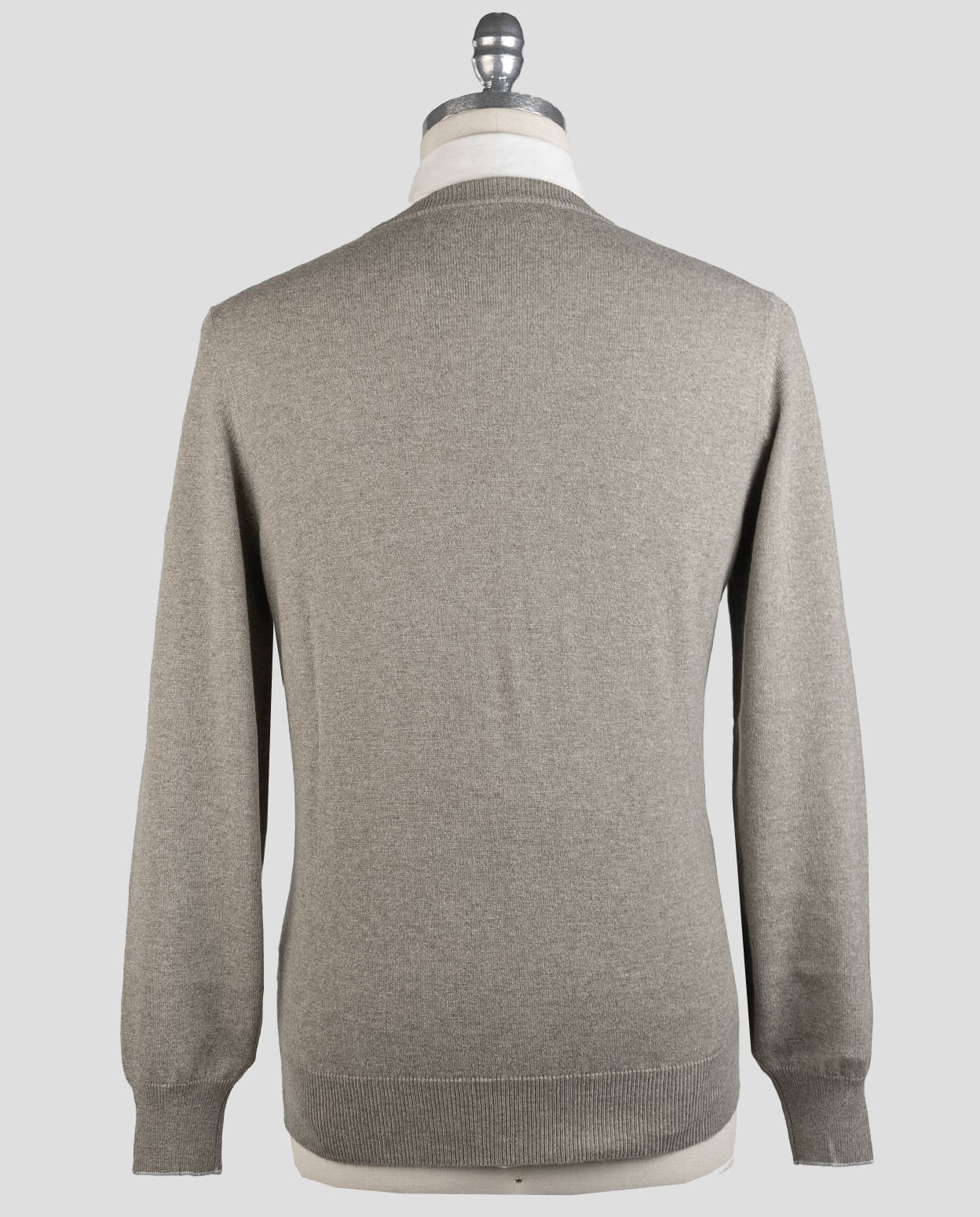 Brunello Cucinelli Gray Cashmere Sweater Crewnec