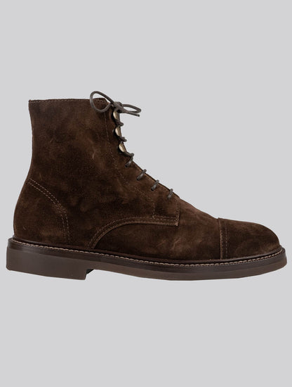 Brunello Cucinelli Brown Leather Suede Boots