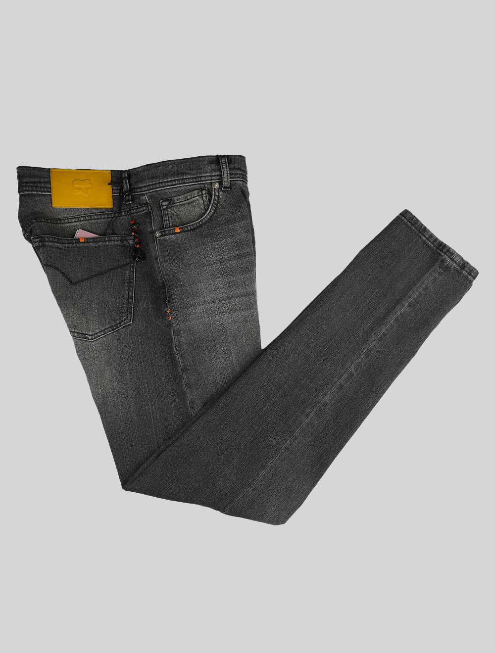 Marco Pescarolo grijze katoenen Ea-jeans