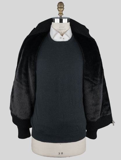 Barba Napoli черный кашемир из искусственного меха pl свитер