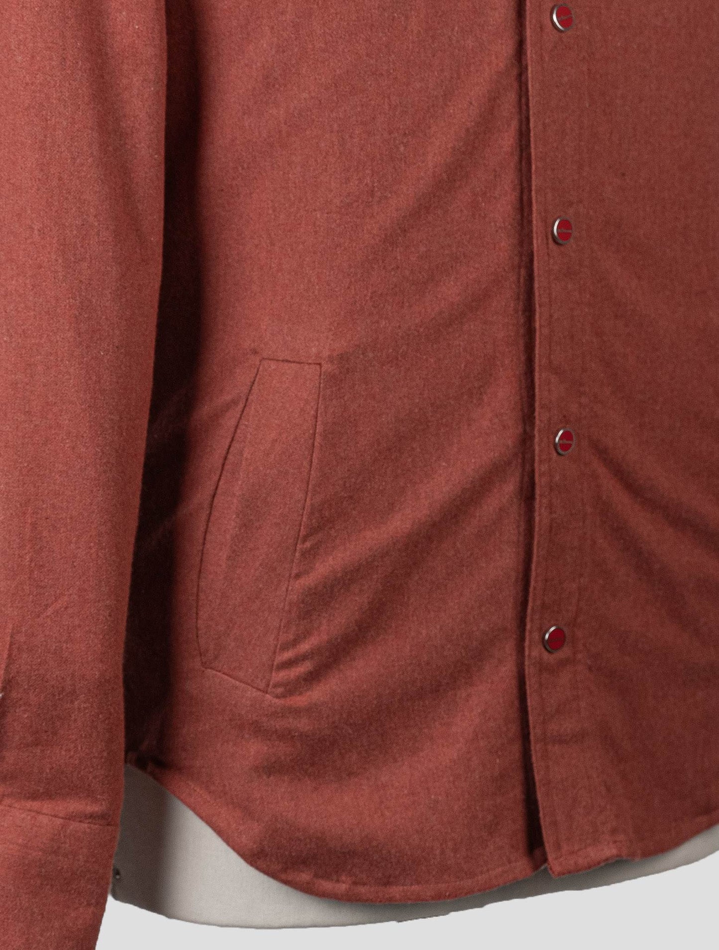 Camisa de algodón roja Kiton Mariano
